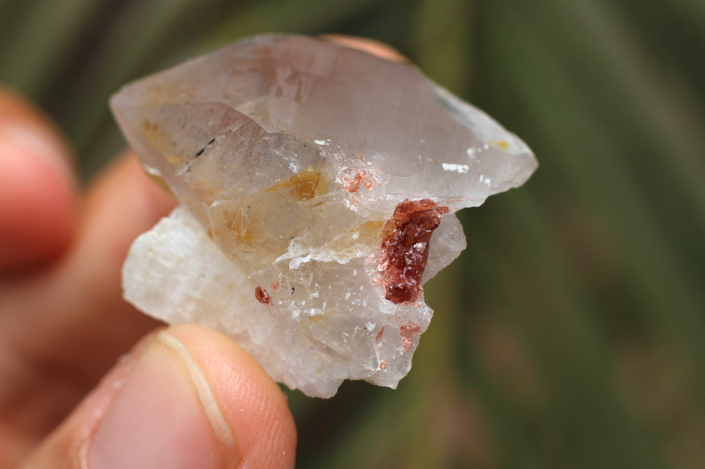 Spessartine Garnets on Quartz w/ Feldspar