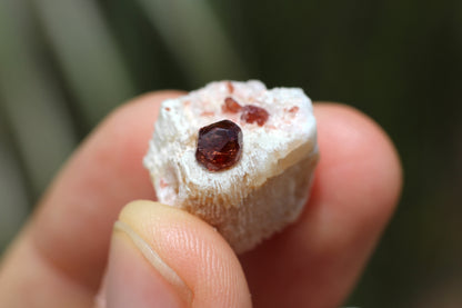 Spessartine Garnet on Feldspar