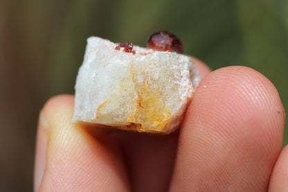 Spessartine Garnet on Feldspar