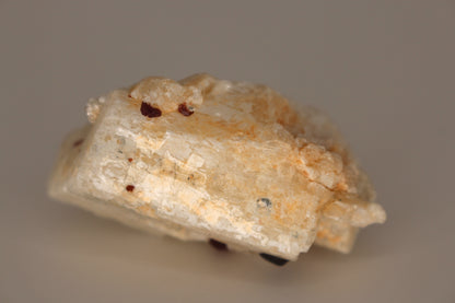 Etched Spessartine Garnet on Feldspar