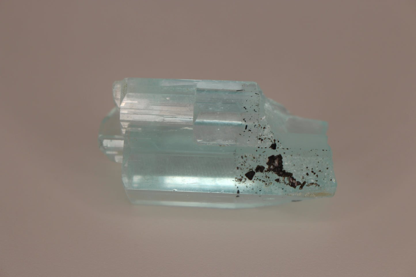 Aquamarine w/ Black Tourmaline Inclusions