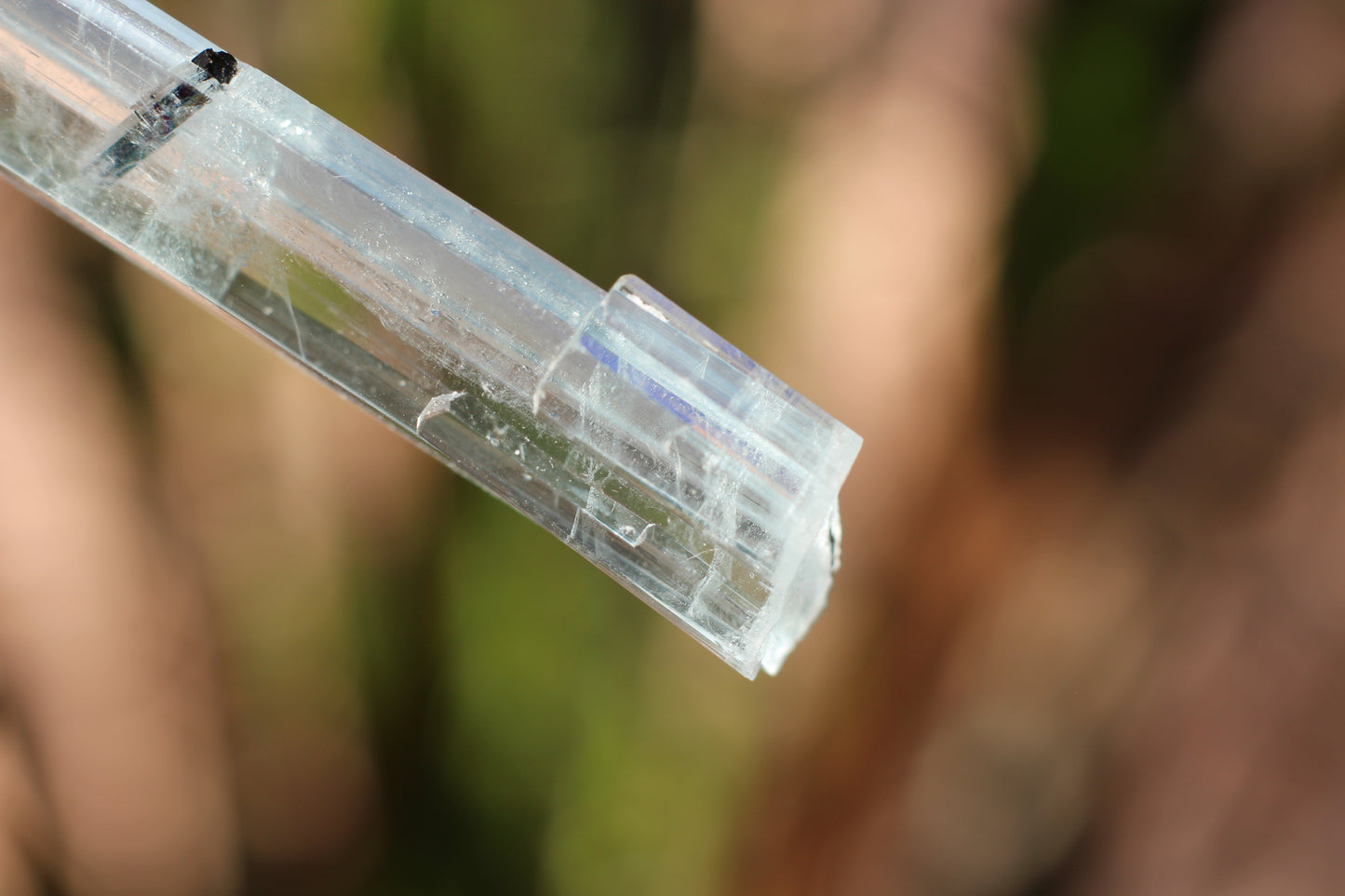 Aquamarine w/ Black Tourmaline Inclusions