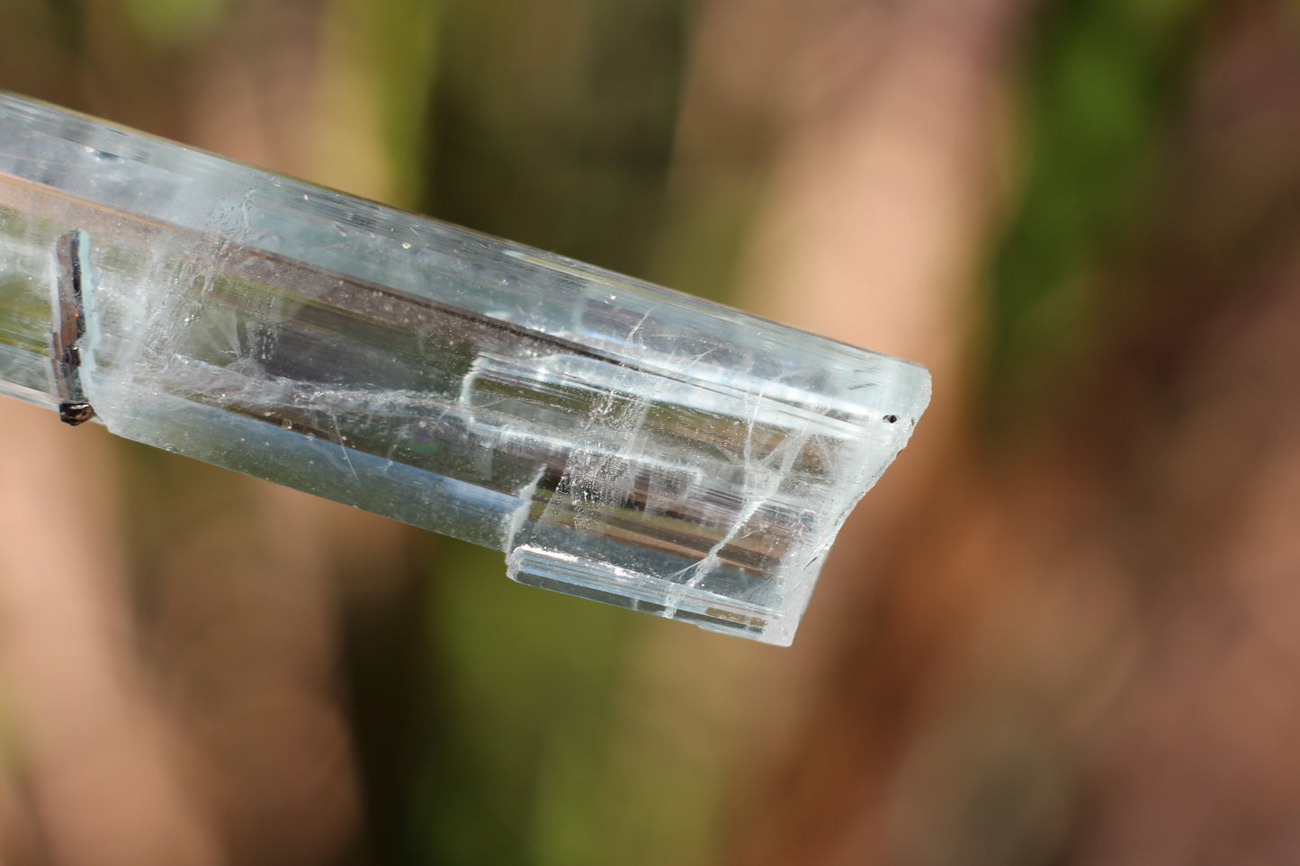 Aquamarine w/ Black Tourmaline Inclusions