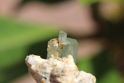 Aquamarine on Feldspar