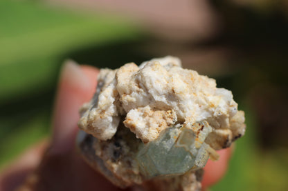 Aquamarine on Feldspar