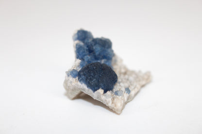 Blue Fluorite on Quartz