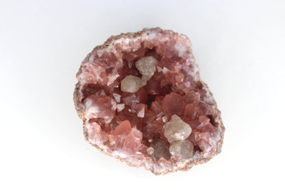 UV Reactive Calcite in Pink Amethyst Geode