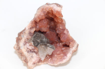 UV Reactive Calcite in Pink Amethyst Geode