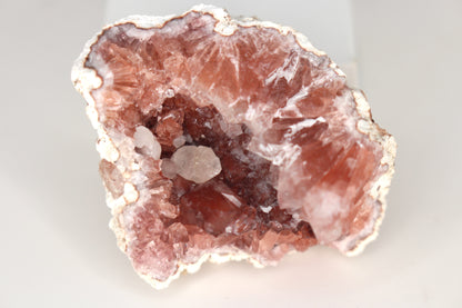 UV Reactive Calcite in Pink Amethyst Geode