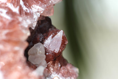 UV Reactive Calcite in Pink Amethyst Geode