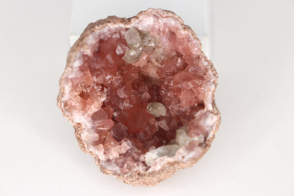 UV Reactive Calcite in Pink Amethyst Geode