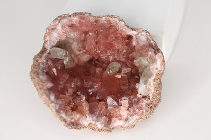 UV Reactive Calcite in Pink Amethyst Geode