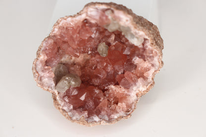 UV Reactive Calcite in Pink Amethyst Geode