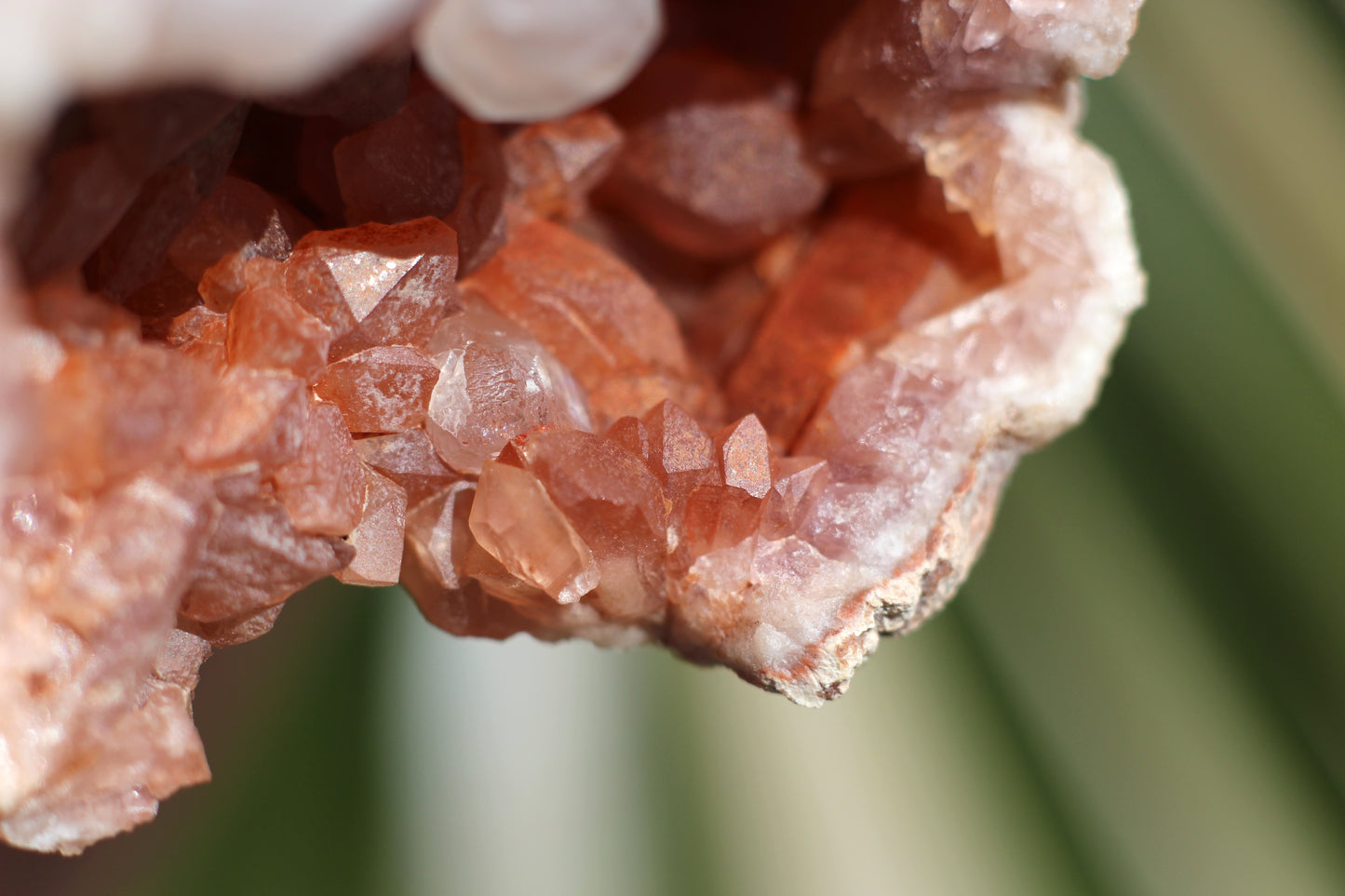 UV Reactive Calcite in Pink Amethyst Geode