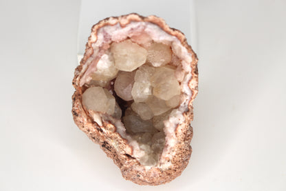 UV Reactive Calcite in Pink Amethyst Geode