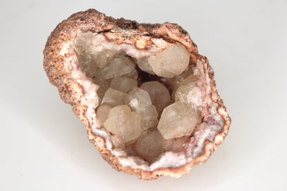 UV Reactive Calcite in Pink Amethyst Geode