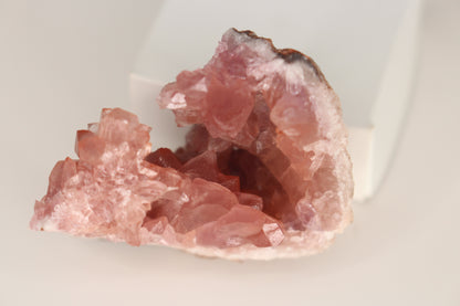 UV Reactive Calcite in Pink Amethyst Geode