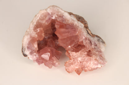 UV Reactive Calcite in Pink Amethyst Geode