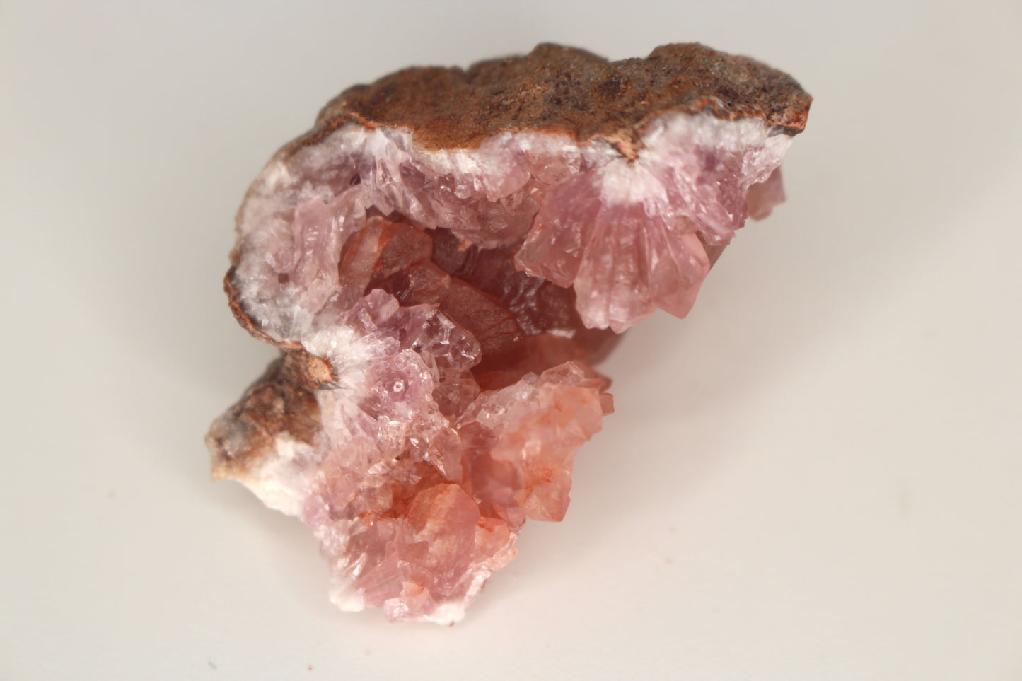 UV Reactive Calcite in Pink Amethyst Geode