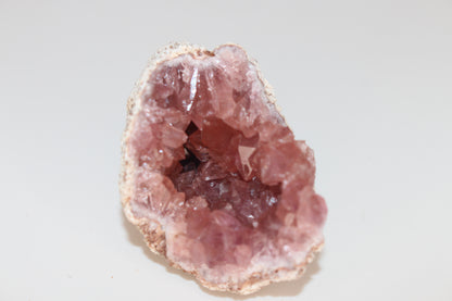 UV Reactive Calcite in Pink Amethyst Geode