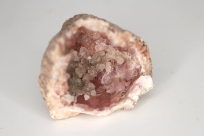 UV Reactive Calcite in Pink Amethyst Geode