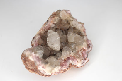 UV Reactive Calcite in Pink Amethyst Geode