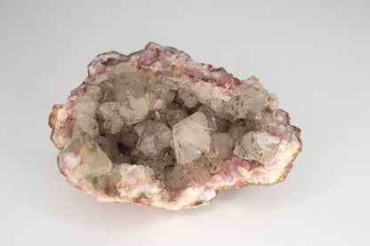 UV Reactive Calcite in Pink Amethyst Geode