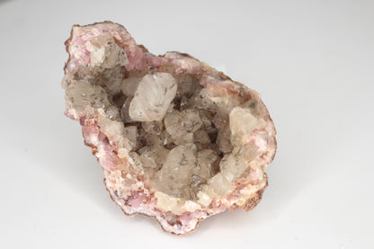 UV Reactive Calcite in Pink Amethyst Geode