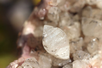 UV Reactive Calcite in Pink Amethyst Geode