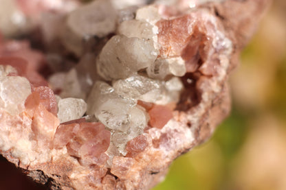 UV Reactive Calcite in Pink Amethyst Geode