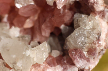 UV Reactive Calcite in Pink Amethyst Geode