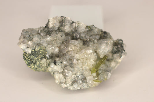 Green Sphene w/ Clear Calcite