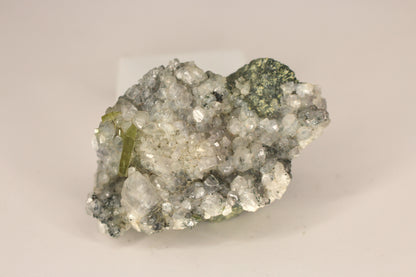 Green Sphene w/ Clear Calcite