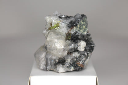 Green Sphene w/ Clear Calcite