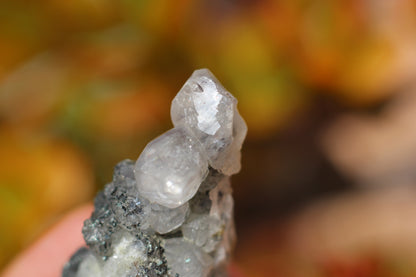 Green Sphene w/ Clear Calcite