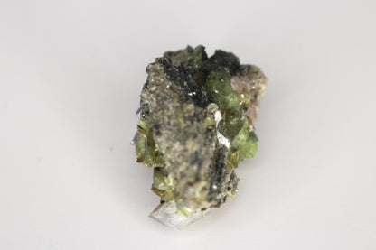 Green Sphene w/ Clear Calcite