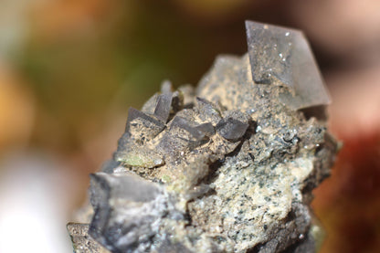 Green Sphene w/ Clear Calcite