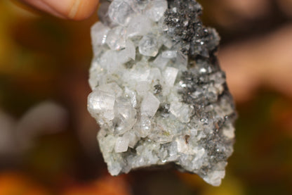 Green Sphene w/ Clear Calcite