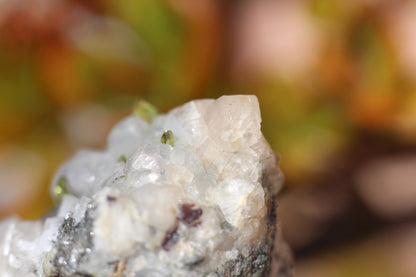 Green Sphene w/ Clear Calcite