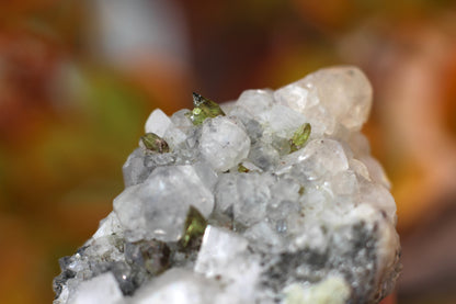 Green Sphene w/ Clear Calcite