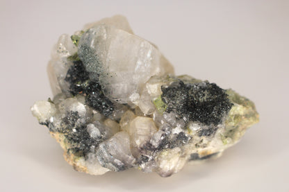 Green Sphene w/ Clear Calcite