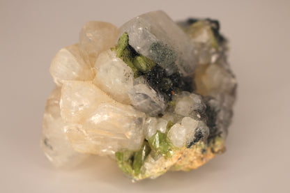 Green Sphene w/ Clear Calcite