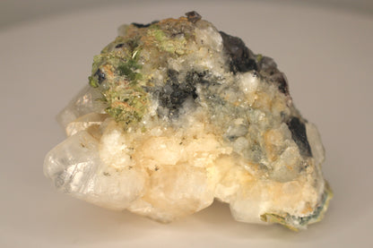 Green Sphene w/ Clear Calcite