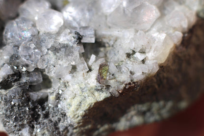 Green Sphene w/ Clear Calcite