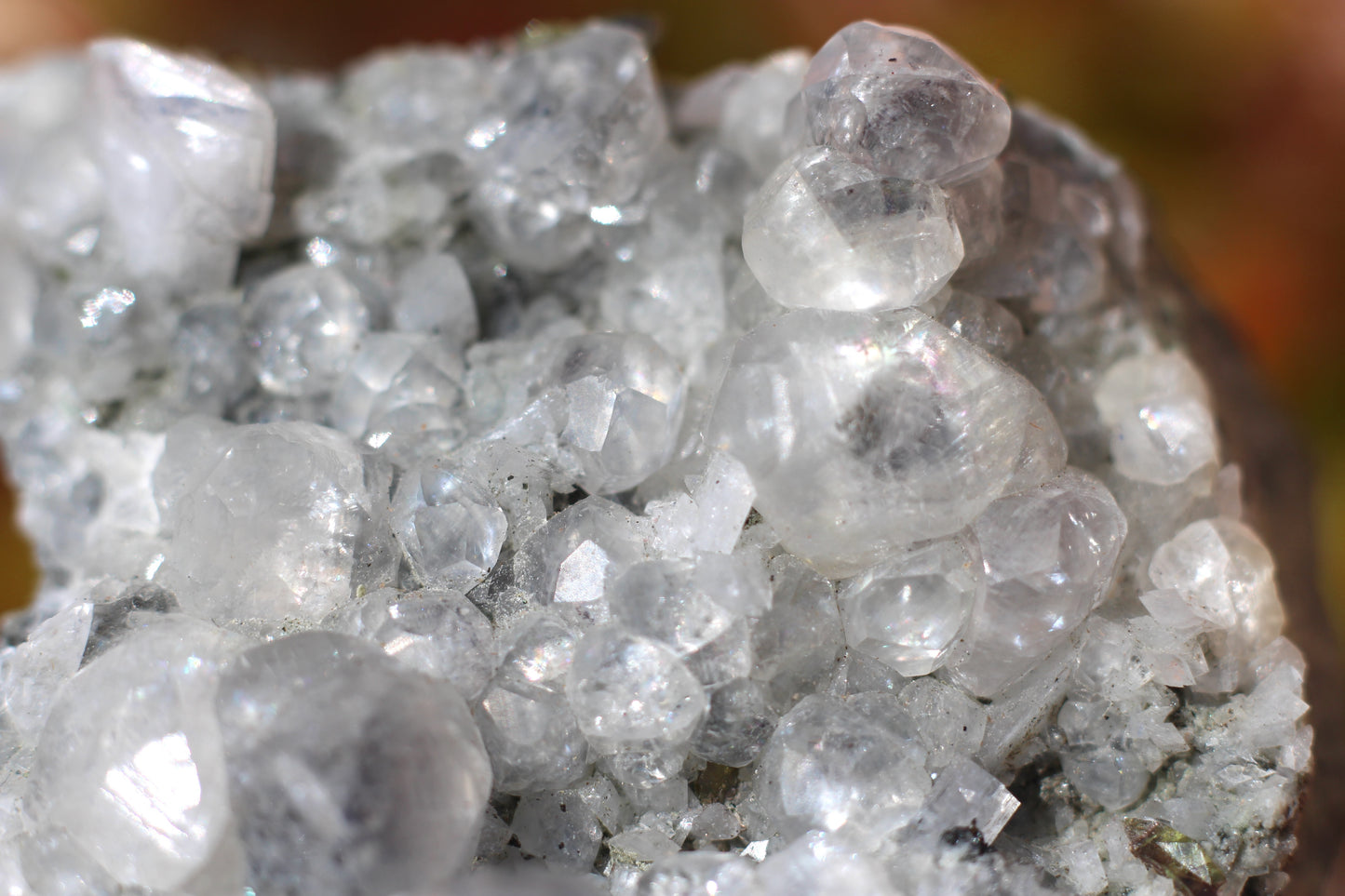 Green Sphene w/ Clear Calcite