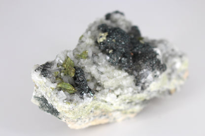 Green Sphene w/ Clear Calcite