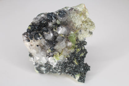 Green Sphene w/ Clear Calcite