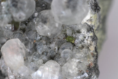 Green Sphene w/ Clear Calcite