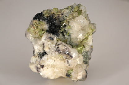 Green Sphene w/ Clear Calcite