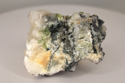 Green Sphene w/ Clear Calcite